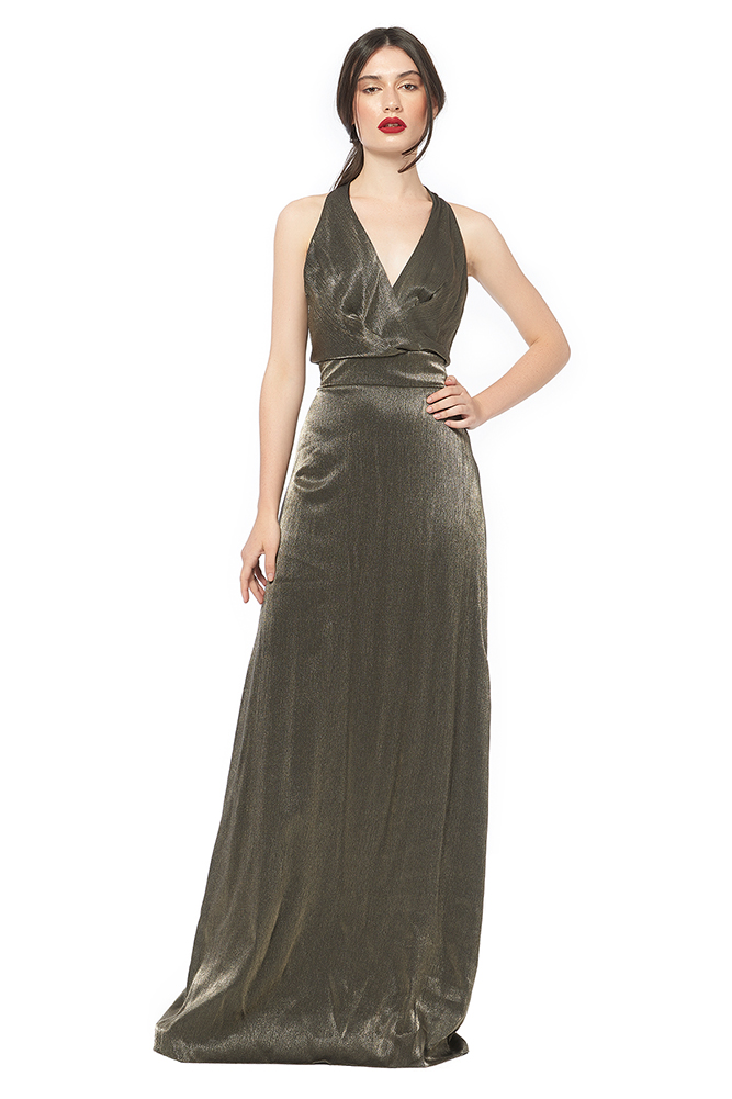 Elegant V-Neck Evening Dress