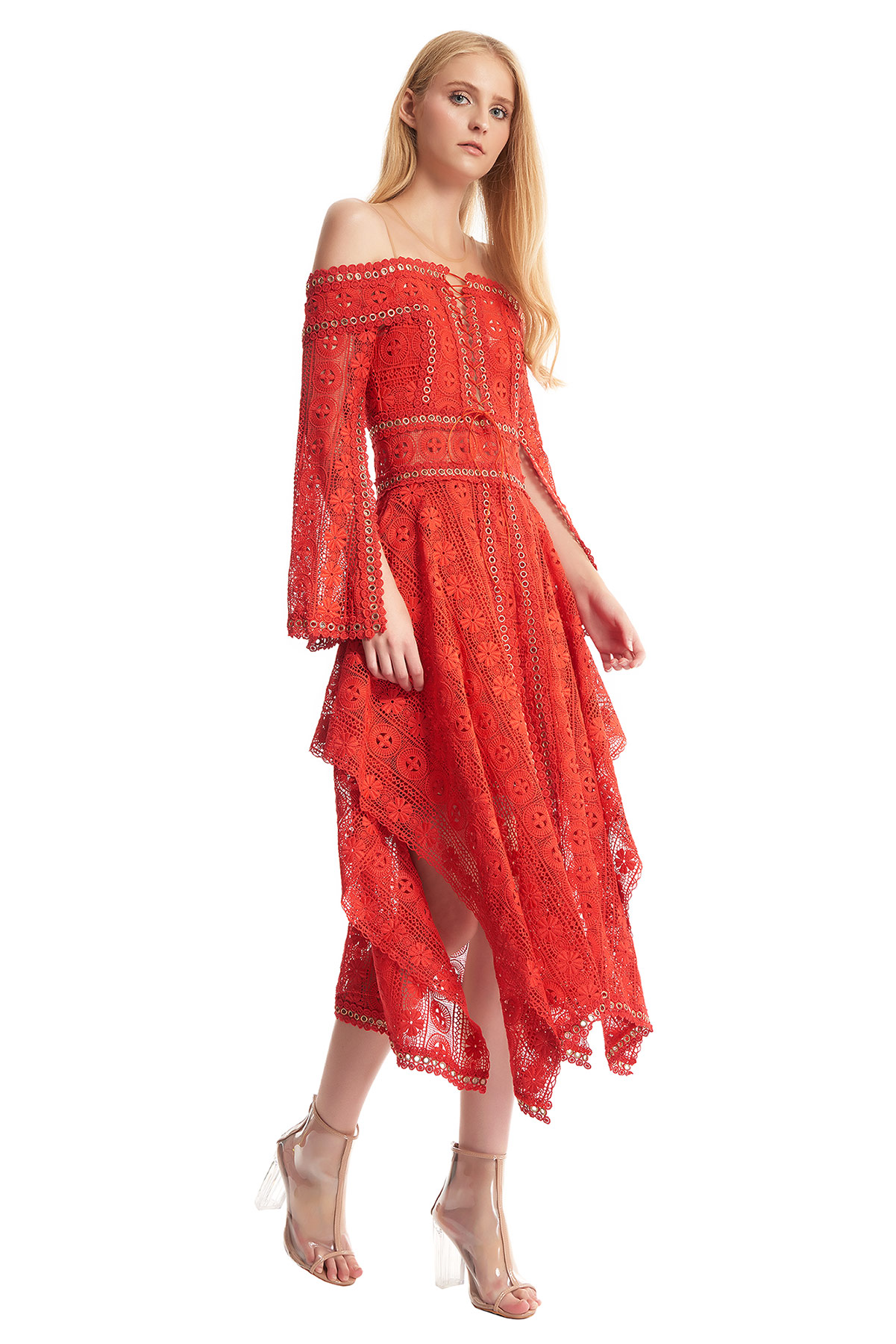 Folklore Lace Dress Rose